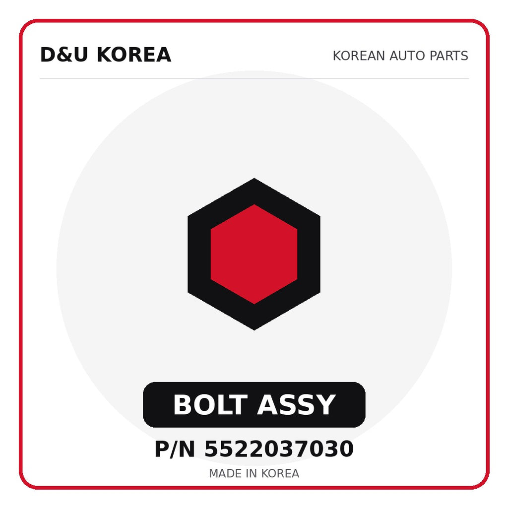 Genuine Mobis BOLT ASSY 5522037030 - Korean auto parts from D&U Korea
