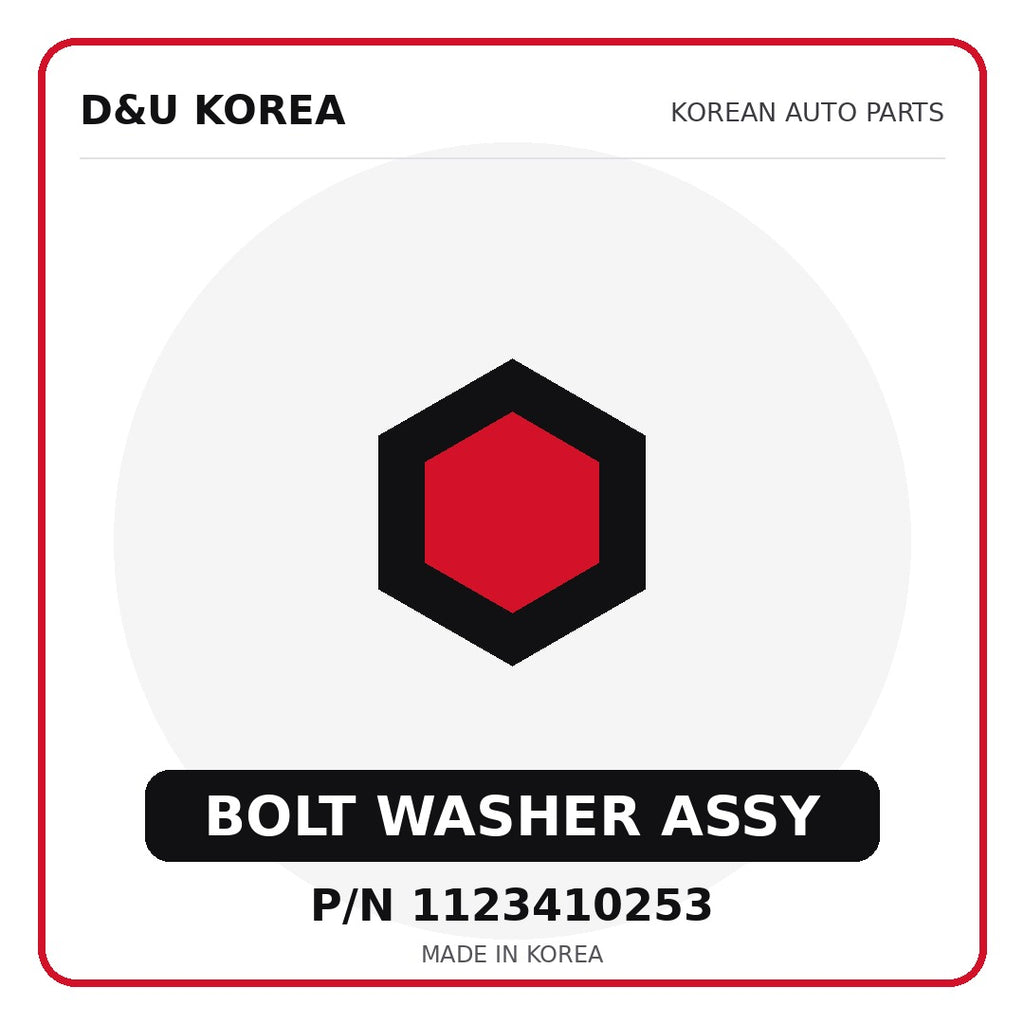 Genuine Mobis BOLT WASHER ASSY 1123410253 - Korean auto parts from D&U Korea
