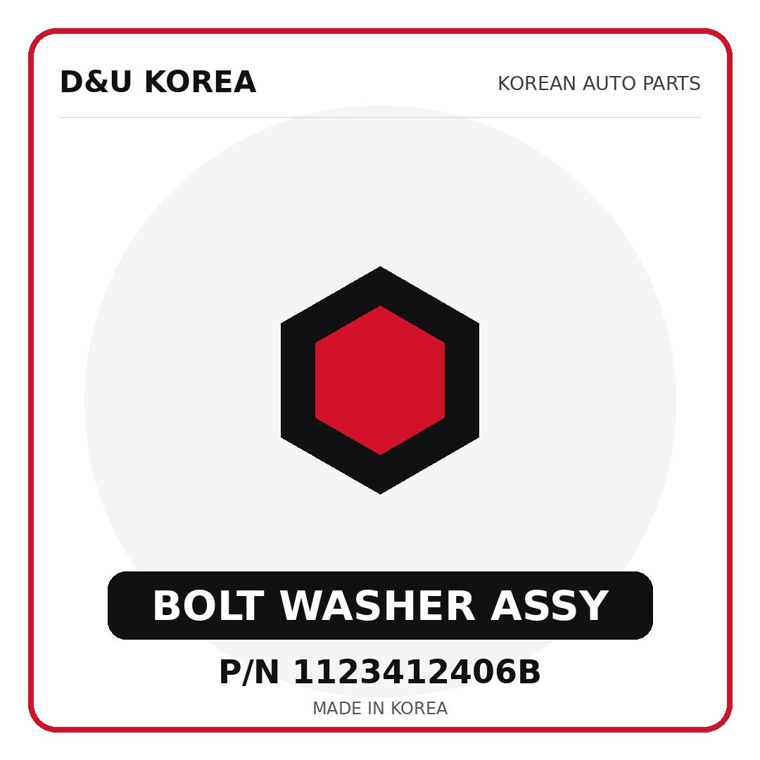 Genuine Mobis BOLT WASHER ASSY 1123412406B for Korean vehicles | D&U Korea