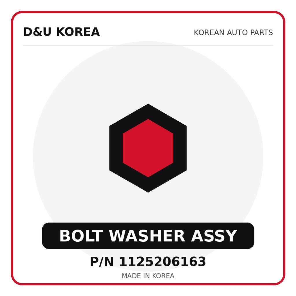 Genuine Mobis BOLT WASHER ASSY 1125206163 for Korean vehicles | D&U Korea