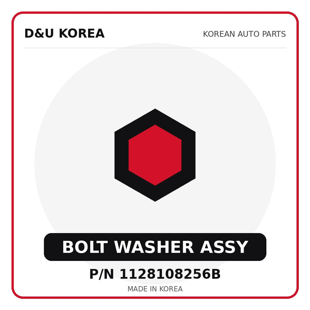 Genuine Mobis BOLT WASHER ASSY 1128108256B - Korean auto parts from D&U Korea