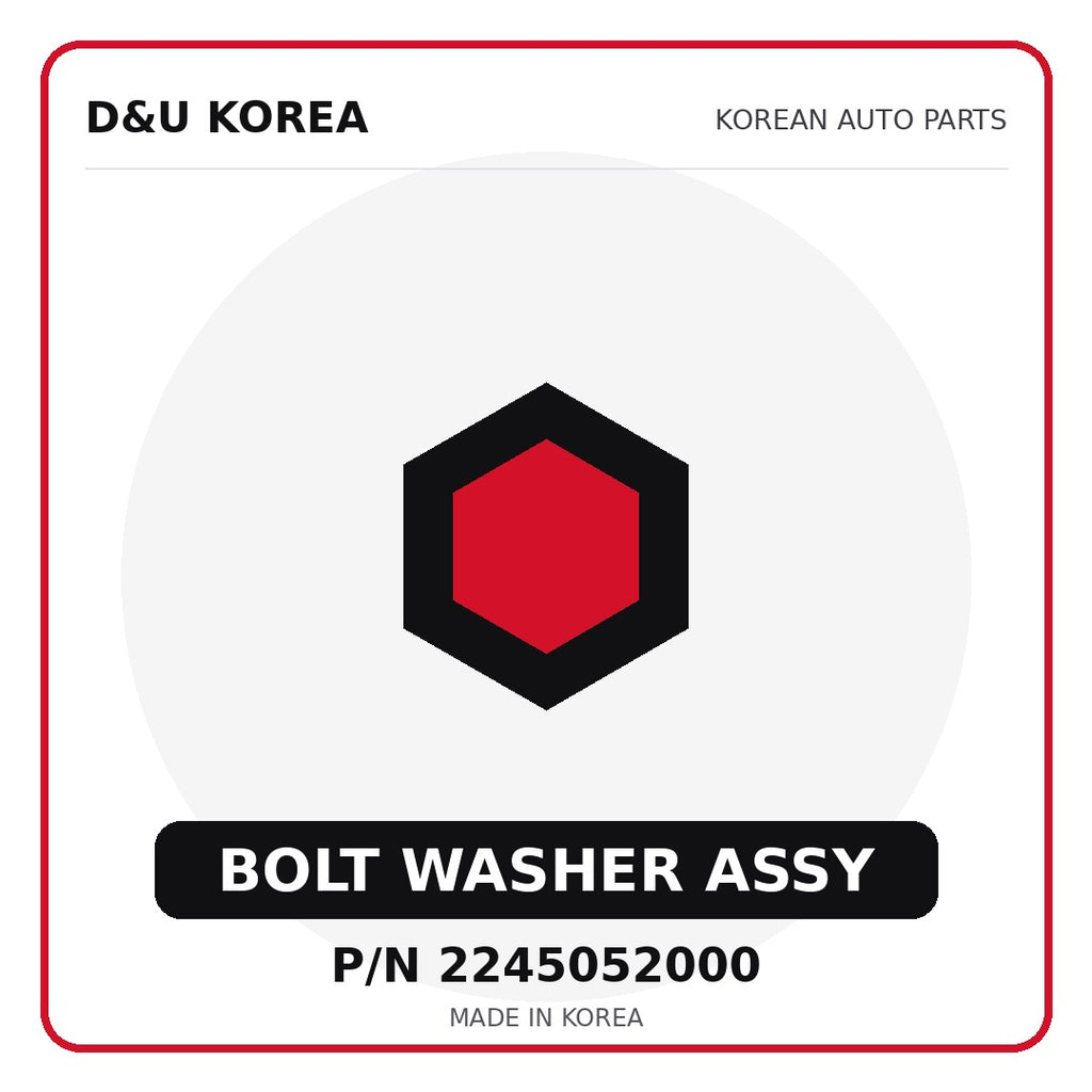 Genuine Mobis BOLT WASHER ASSY 2245052000 for Korean vehicles | D&U Korea