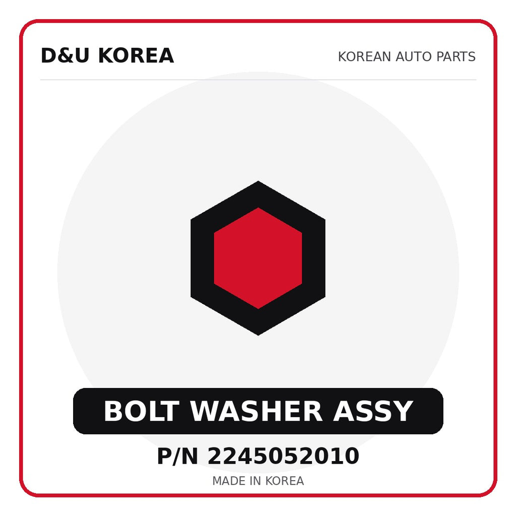 Genuine Mobis BOLT WASHER ASSY 2245052010 - Korean auto parts from D&U Korea