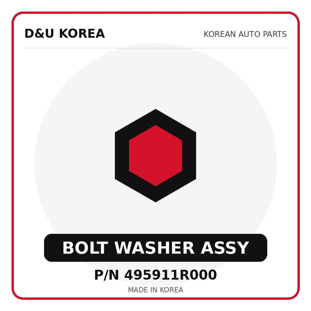Genuine Mobis BOLT WASHER ASSY 495911R000 - Korean auto parts from D&U Korea