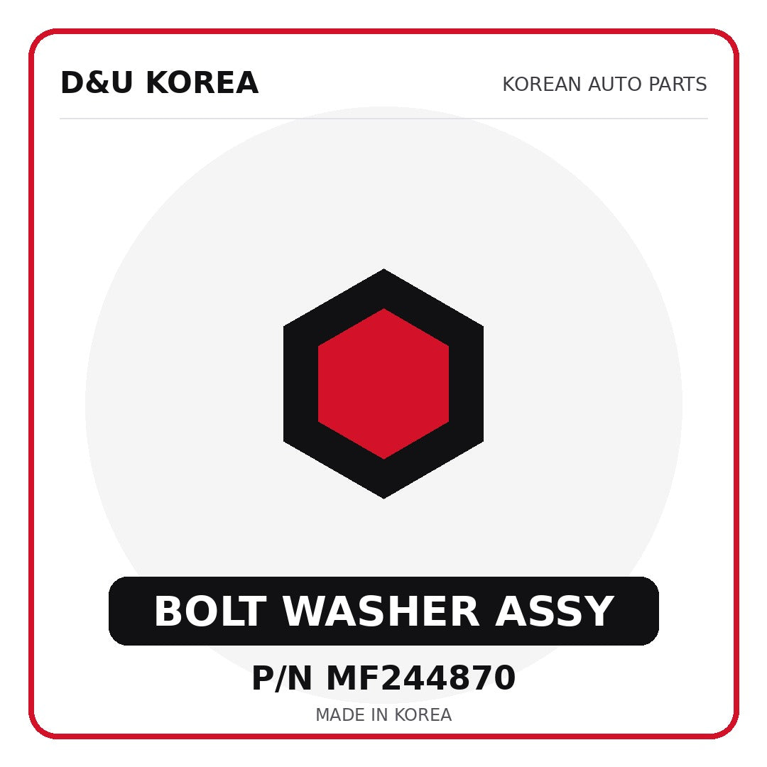 Genuine Mobis BOLT WASHER ASSY MF244870 for Korean vehicles | D&U Korea