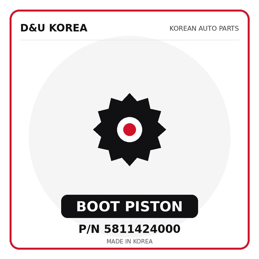 Genuine Mobis BOOT PISTON 5811424000 - Korean auto parts from D&U Korea