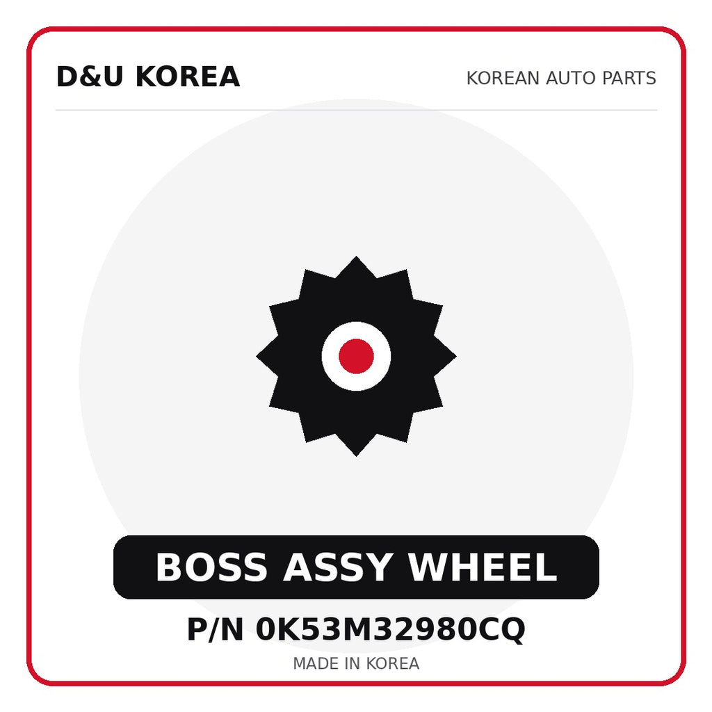 Genuine Mobis BOSS ASSY WHEEL 0K53M32980CQ - Korean auto parts from D&U Korea