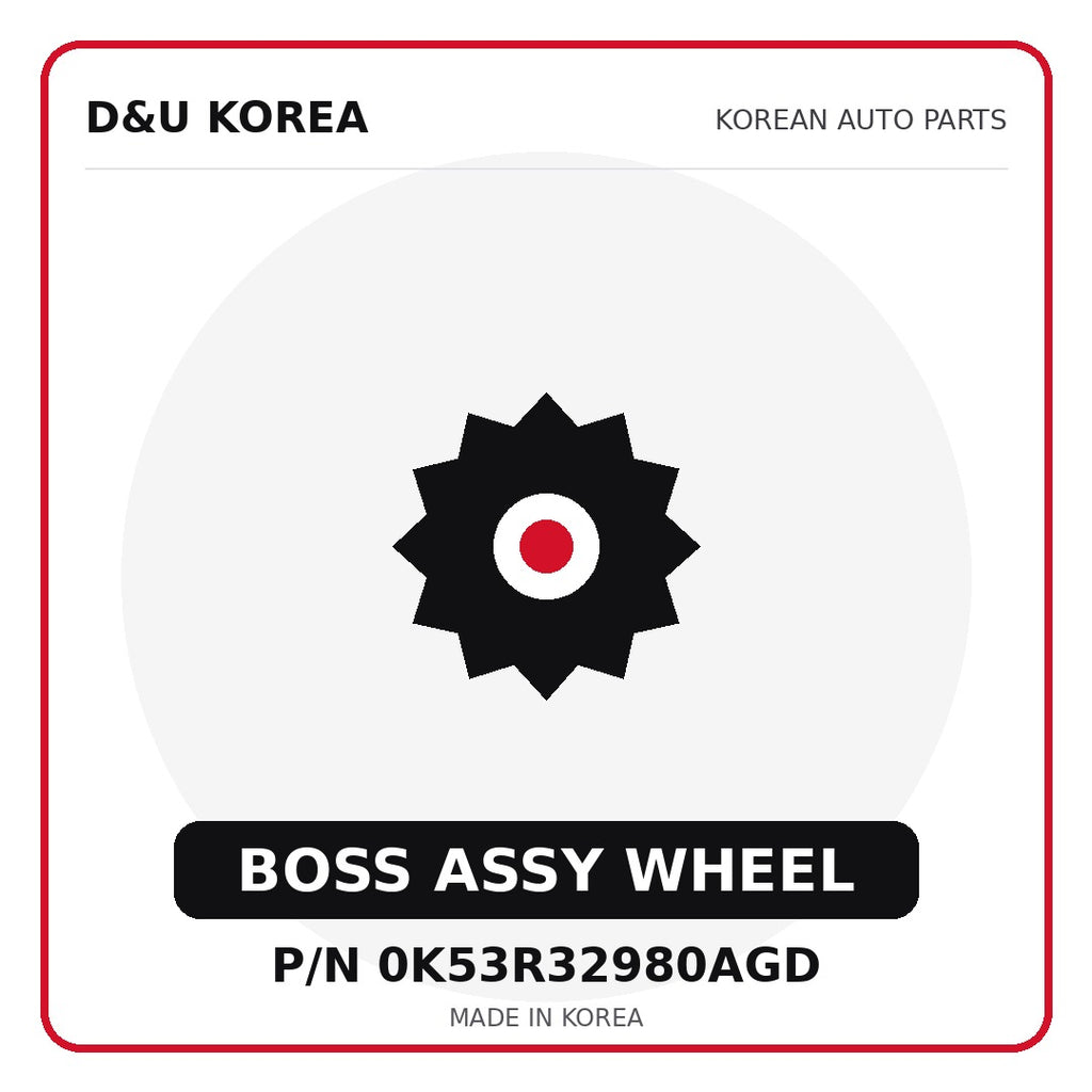 Genuine Mobis BOSS ASSY WHEEL 0K53R32980AGD - Korean auto parts from D&U Korea