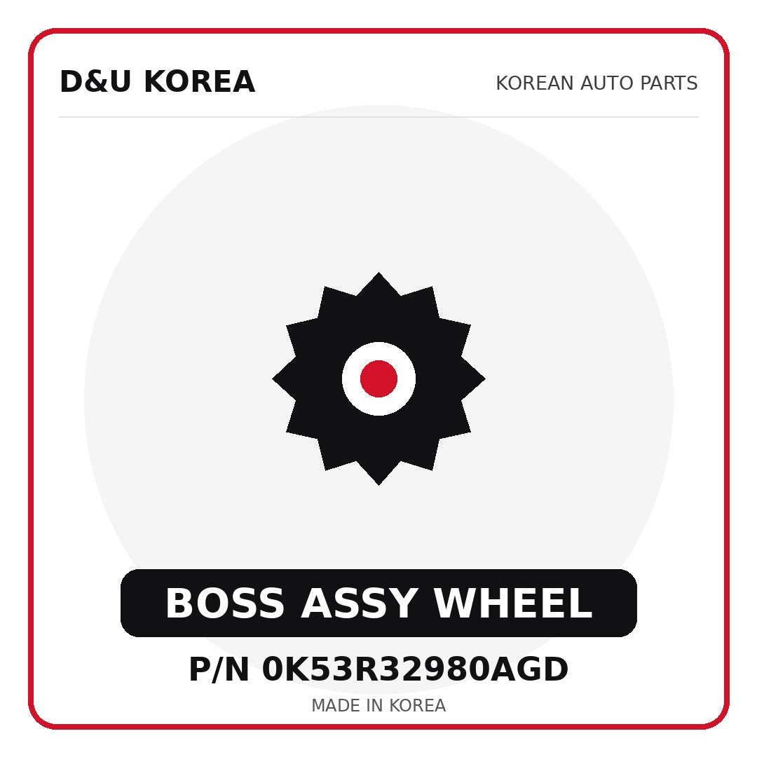Genuine Mobis BOSS ASSY WHEEL 0K53R32980AGD - Korean auto parts from D&U Korea