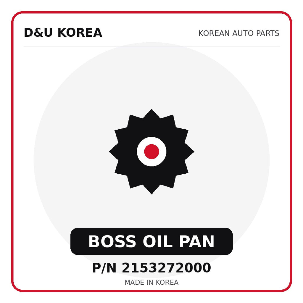 Genuine Mobis BOSS OIL PAN 2153272000 - Korean auto parts from D&U Korea