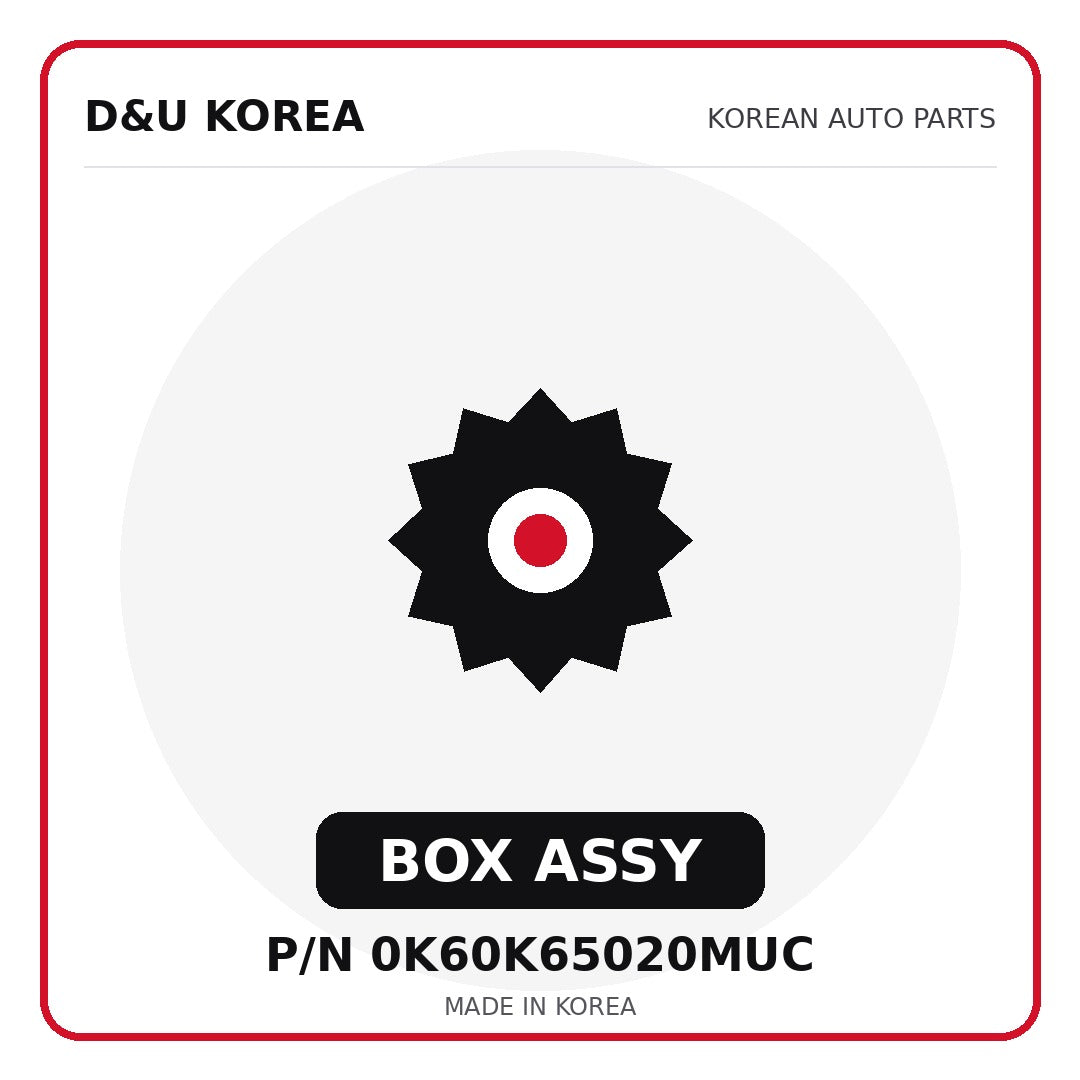 Genuine Mobis BOX ASSY 0K60K65020MUC for Korean vehicles | D&U Korea