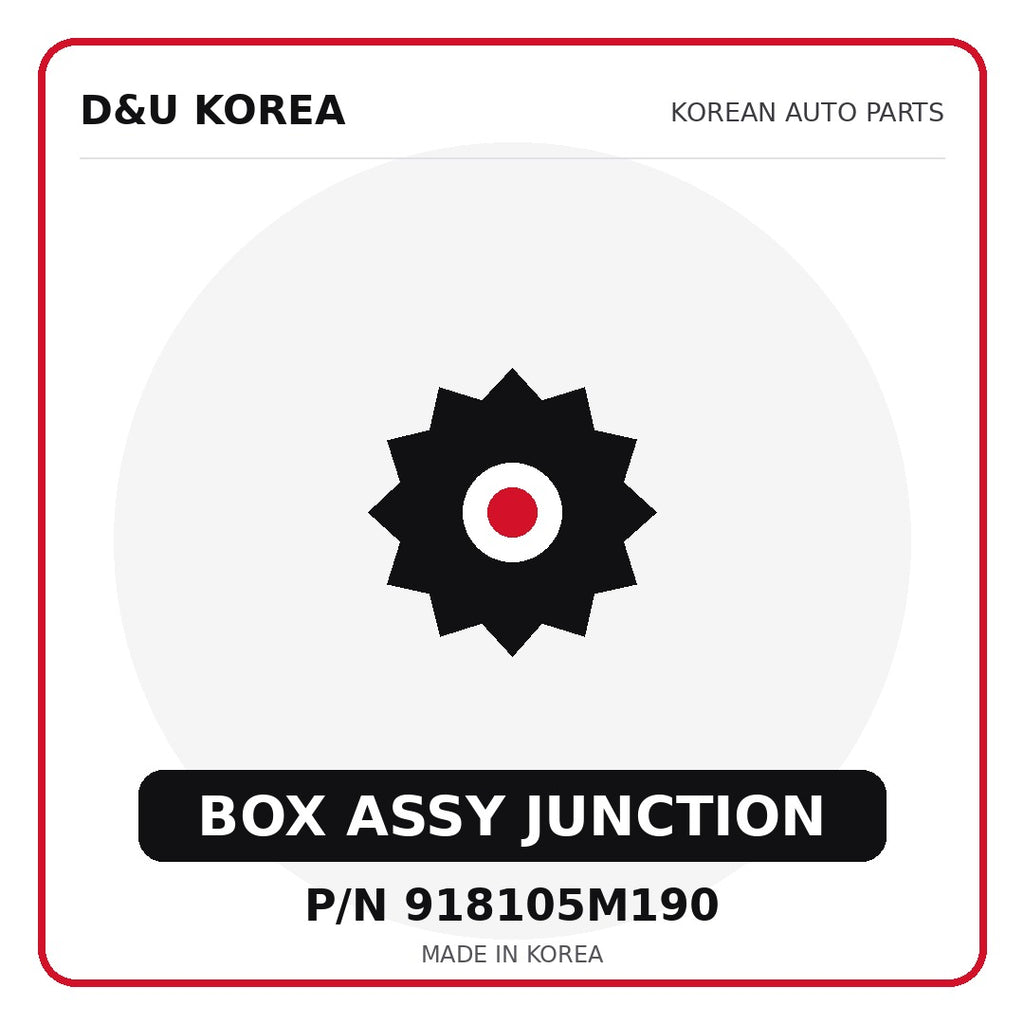 Genuine Mobis BOX ASSY JUNCTION 918105M190 for Korean vehicles | D&U Korea