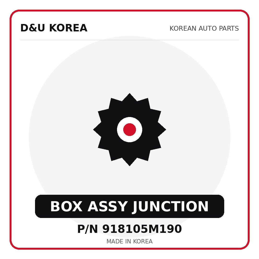 Genuine Mobis BOX ASSY JUNCTION 918105M190 for Korean vehicles | D&U Korea