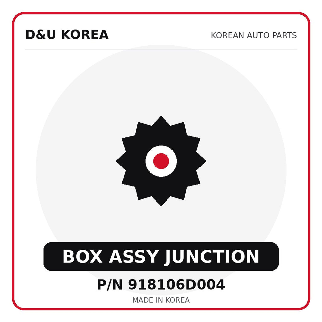 Genuine Mobis BOX ASSY JUNCTION 918106D004 for Korean vehicles | D&U Korea