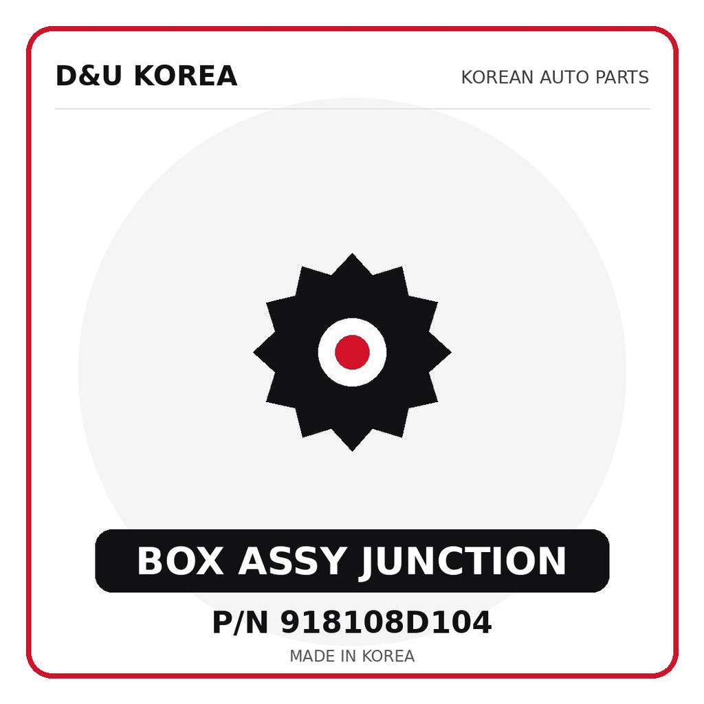Genuine Mobis BOX ASSY JUNCTION 918108D104 for Korean vehicles | D&U Korea