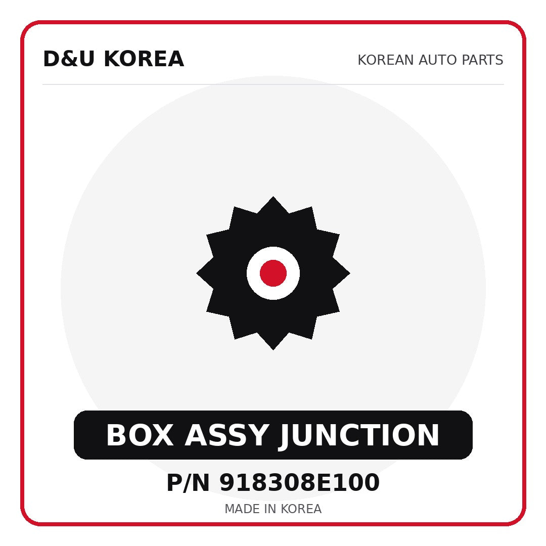 Genuine Mobis BOX ASSY JUNCTION 918308E100 for Korean vehicles | D&U Korea