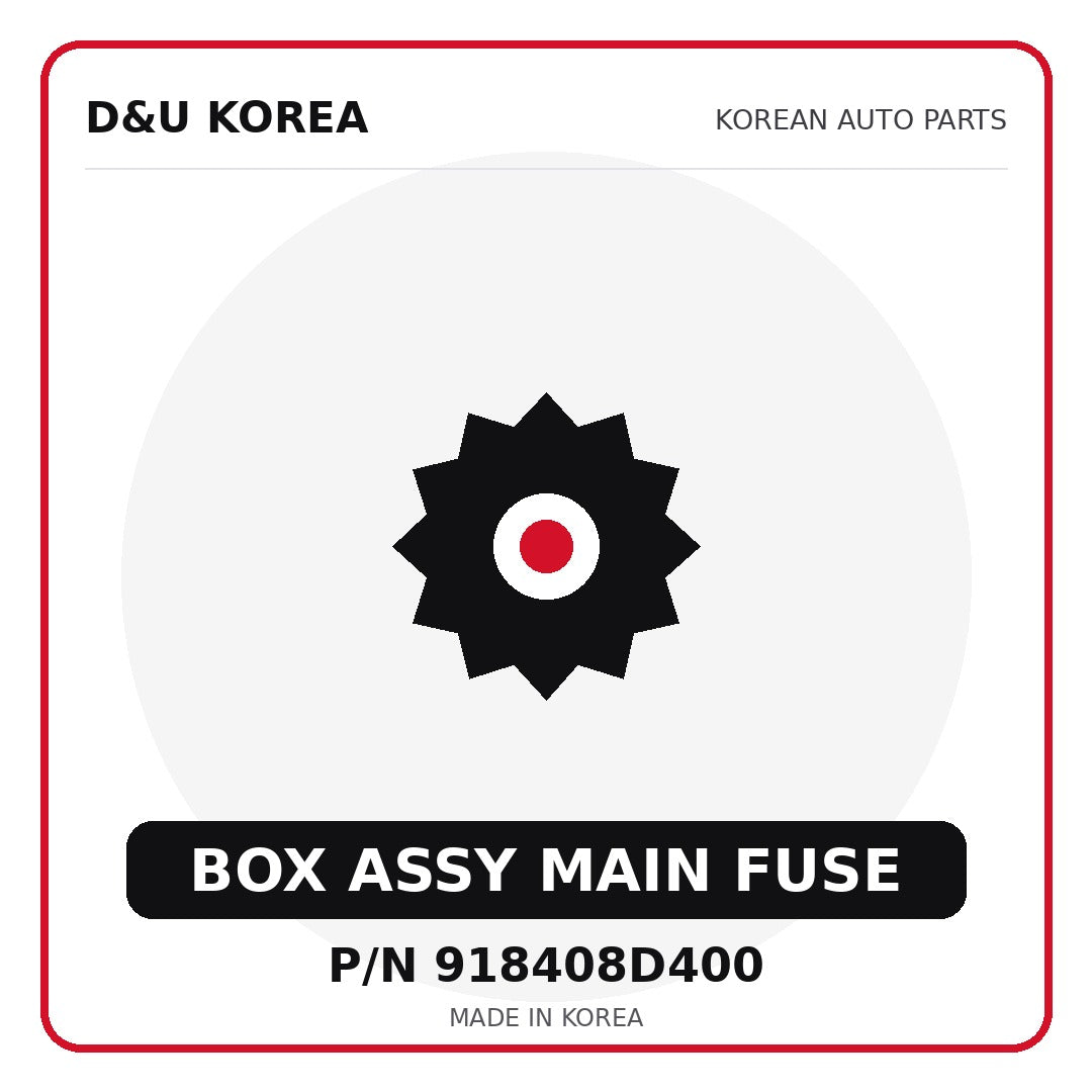 Genuine Mobis BOX ASSY MAIN FUSE 918408D400 for Korean vehicles | D&U Korea