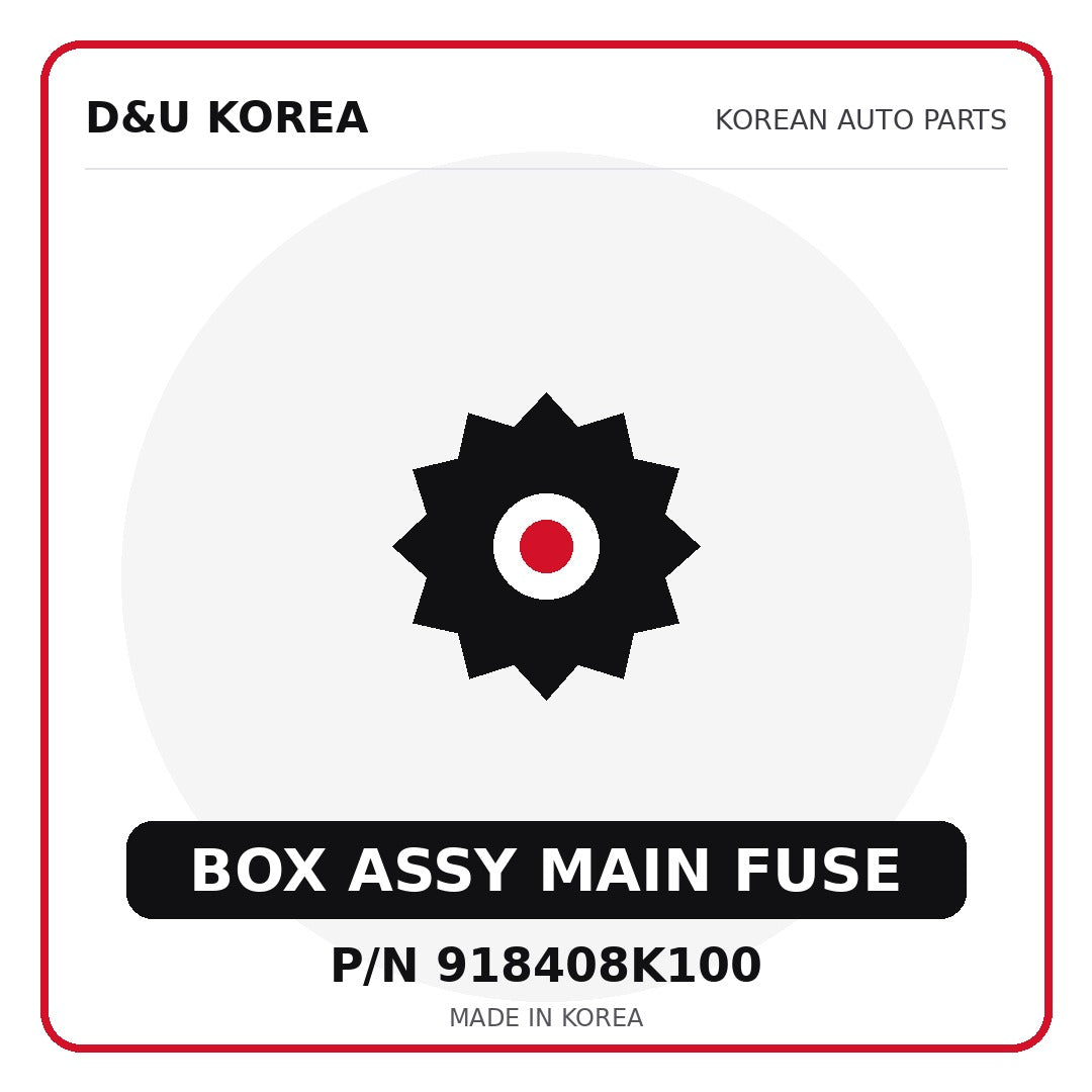 Genuine Mobis BOX ASSY MAIN FUSE 918408K100 for Korean vehicles | D&U Korea