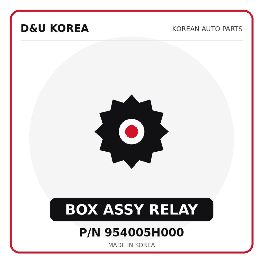 Genuine Mobis BOX ASSY RELAY 954005H000 for Korean vehicles | D&U Korea