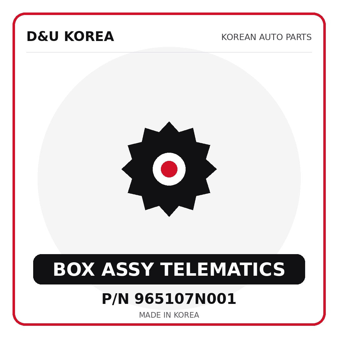 Genuine Mobis BOX ASSY TELEMATICS 965107N001 for Korean vehicles | D&U Korea