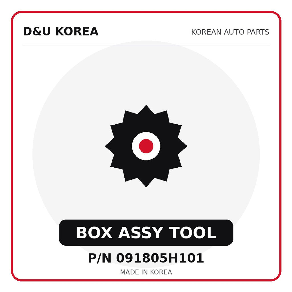 Genuine Mobis BOX ASSY TOOL 091805H101 - Korean auto parts from D&U Korea