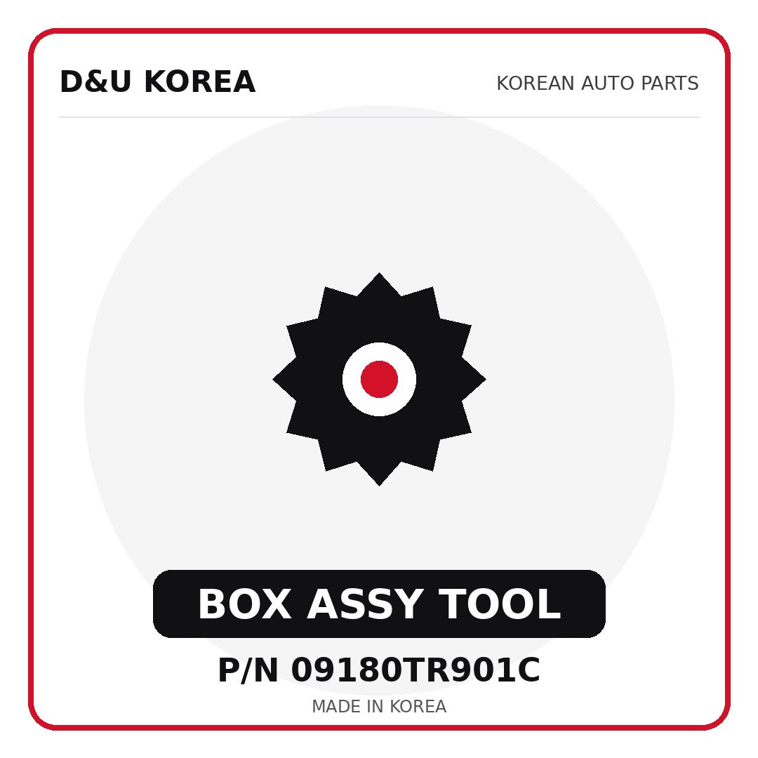 Genuine Mobis BOX ASSY TOOL 09180TR901C - Korean auto parts from D&U Korea