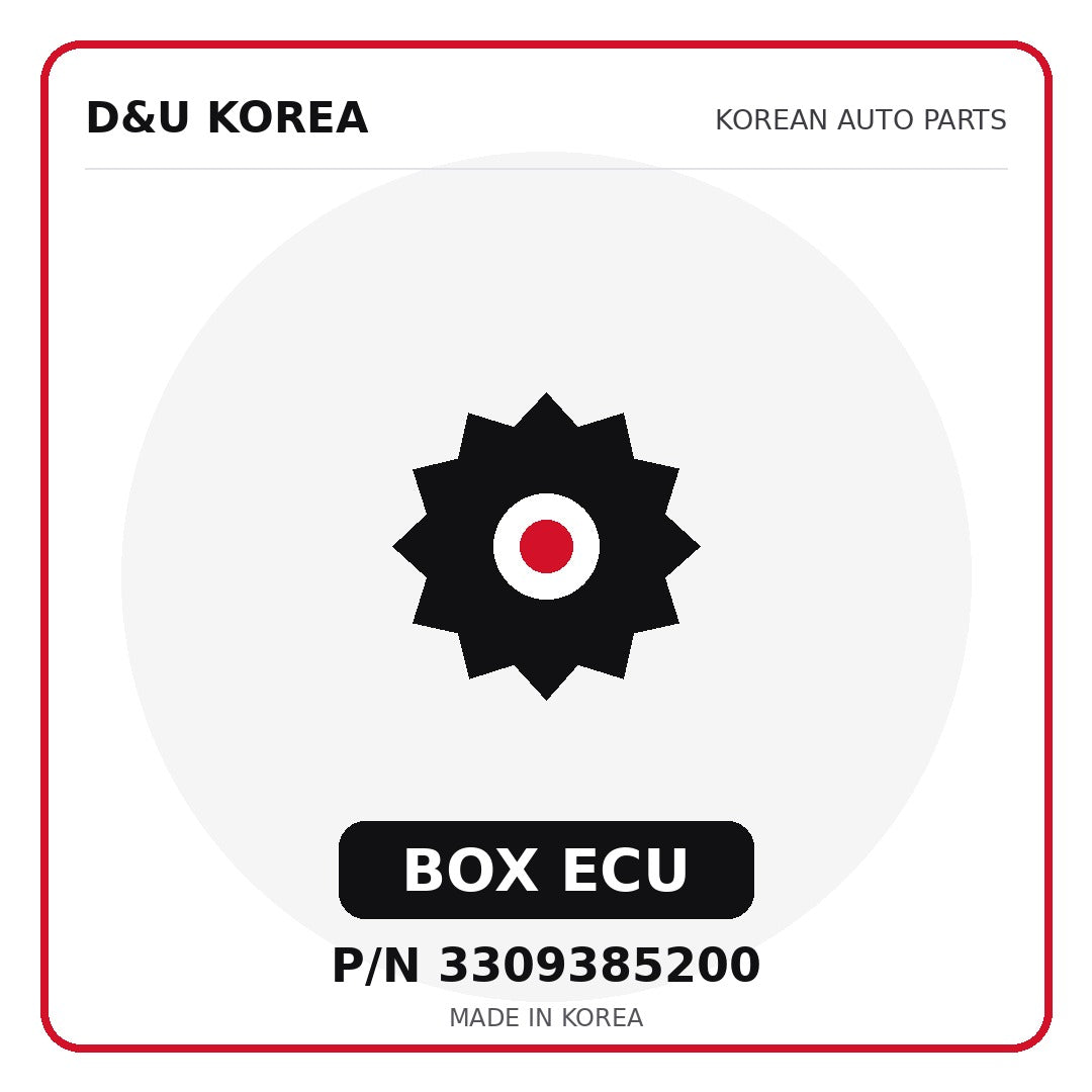 Genuine Mobis BOX ECU 3309385200 - Korean auto parts from D&U Korea