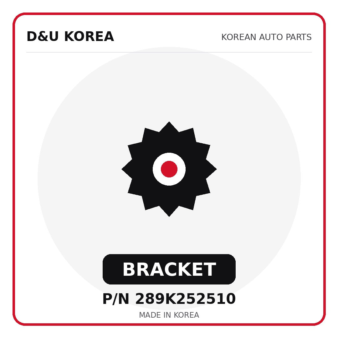 Genuine Mobis BRACKET 289K252510 - Korean auto parts from D&U Korea