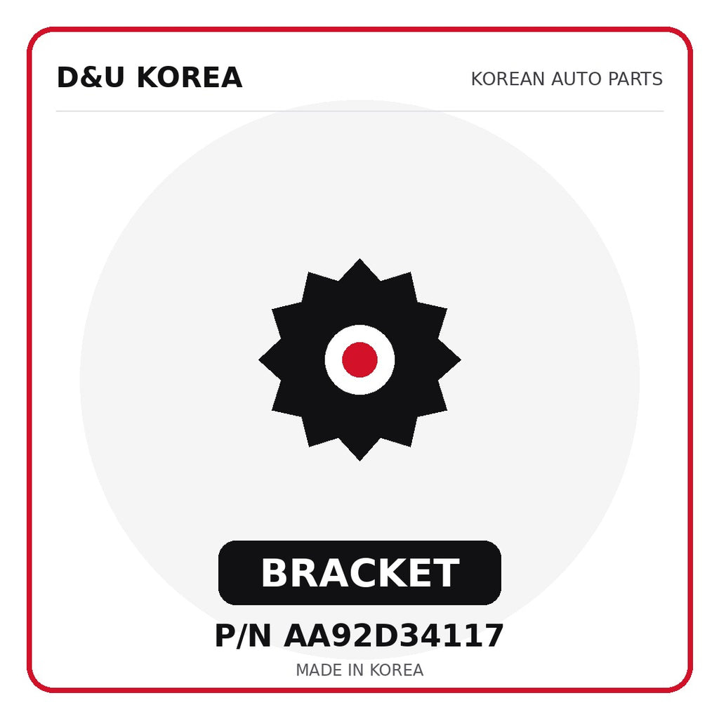 Genuine Mobis BRACKET AA92D34117 - Korean auto parts from D&U Korea