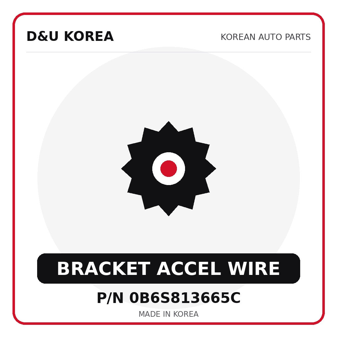 Genuine Mobis BRACKET ACCEL WIRE 0B6S813665C - Korean auto parts from D&U Korea