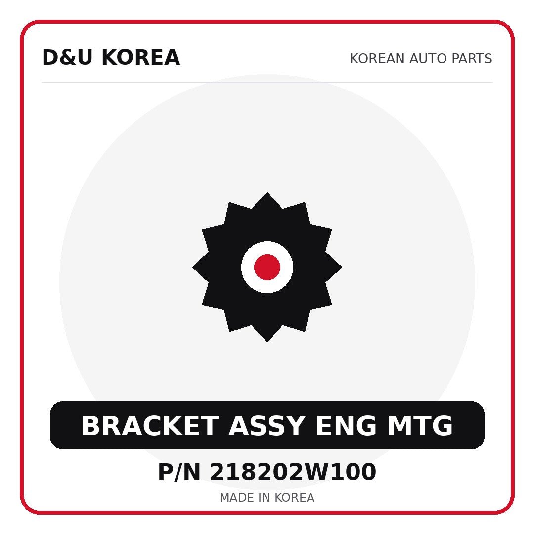 Genuine Mobis BRACKET ASSY ENG MTG 218202W100 - Korean auto parts from D&U Korea