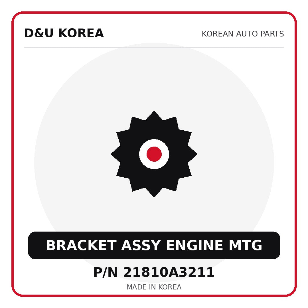 Genuine Mobis BRACKET ASSY ENGINE MTG 21810A3211 - Korean auto parts from D&U Korea