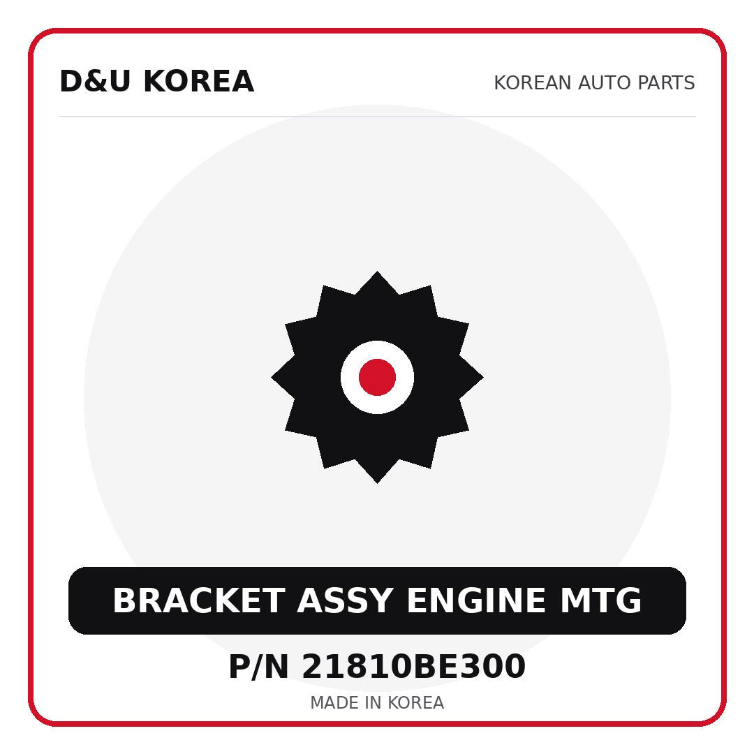 Genuine Mobis BRACKET ASSY ENGINE MTG 21810BE300 - Korean auto parts from D&U Korea