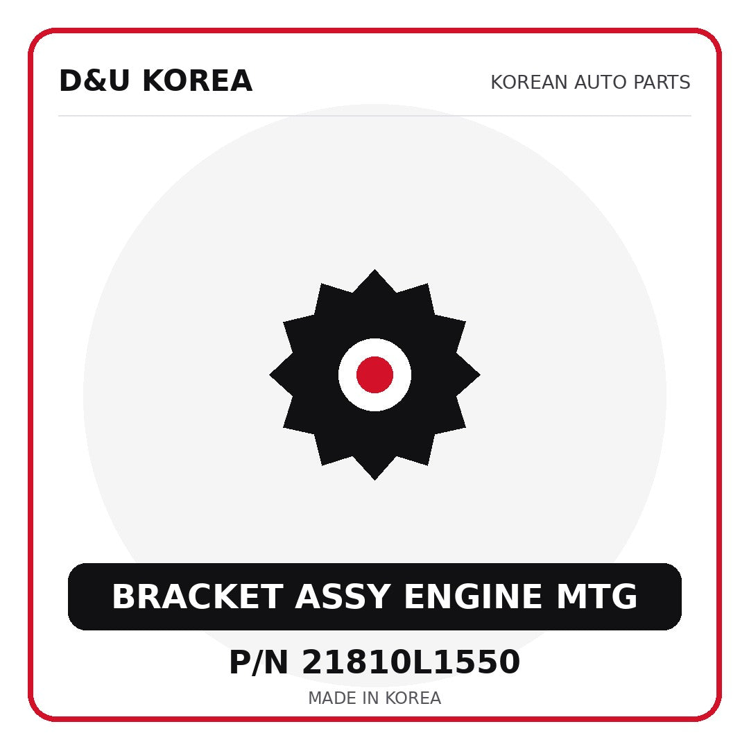 Genuine Mobis BRACKET ASSY ENGINE MTG 21810L1550 - Korean auto parts from D&U Korea
