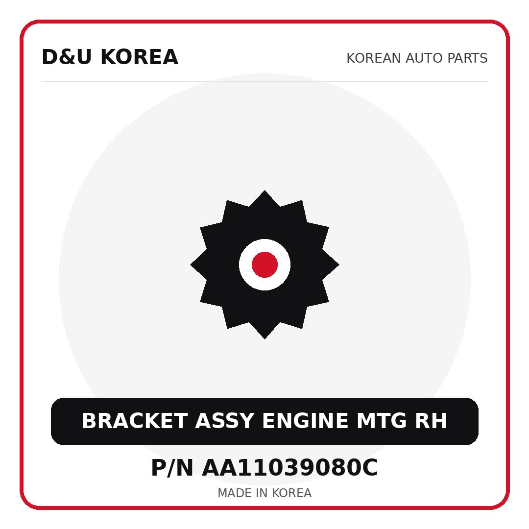 Genuine Mobis BRACKET ASSY ENGINE MTG RH AA11039080C - Korean auto parts from D&U Korea