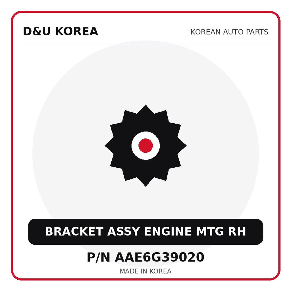 Genuine Mobis BRACKET ASSY ENGINE MTG RH AAE6G39020 - Korean auto parts from D&U Korea