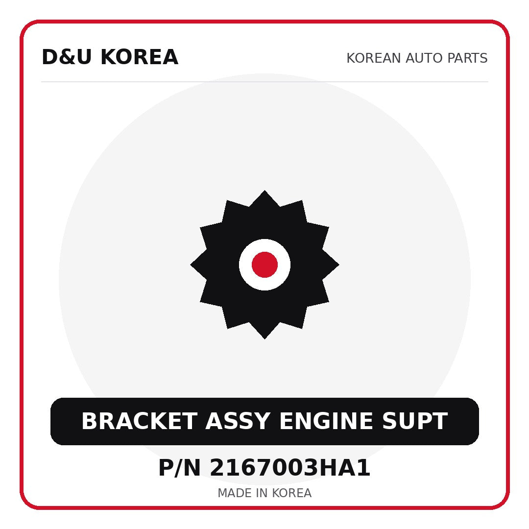 Genuine Mobis BRACKET ASSY ENGINE SUPT 2167003HA1 - Korean auto parts from D&U Korea