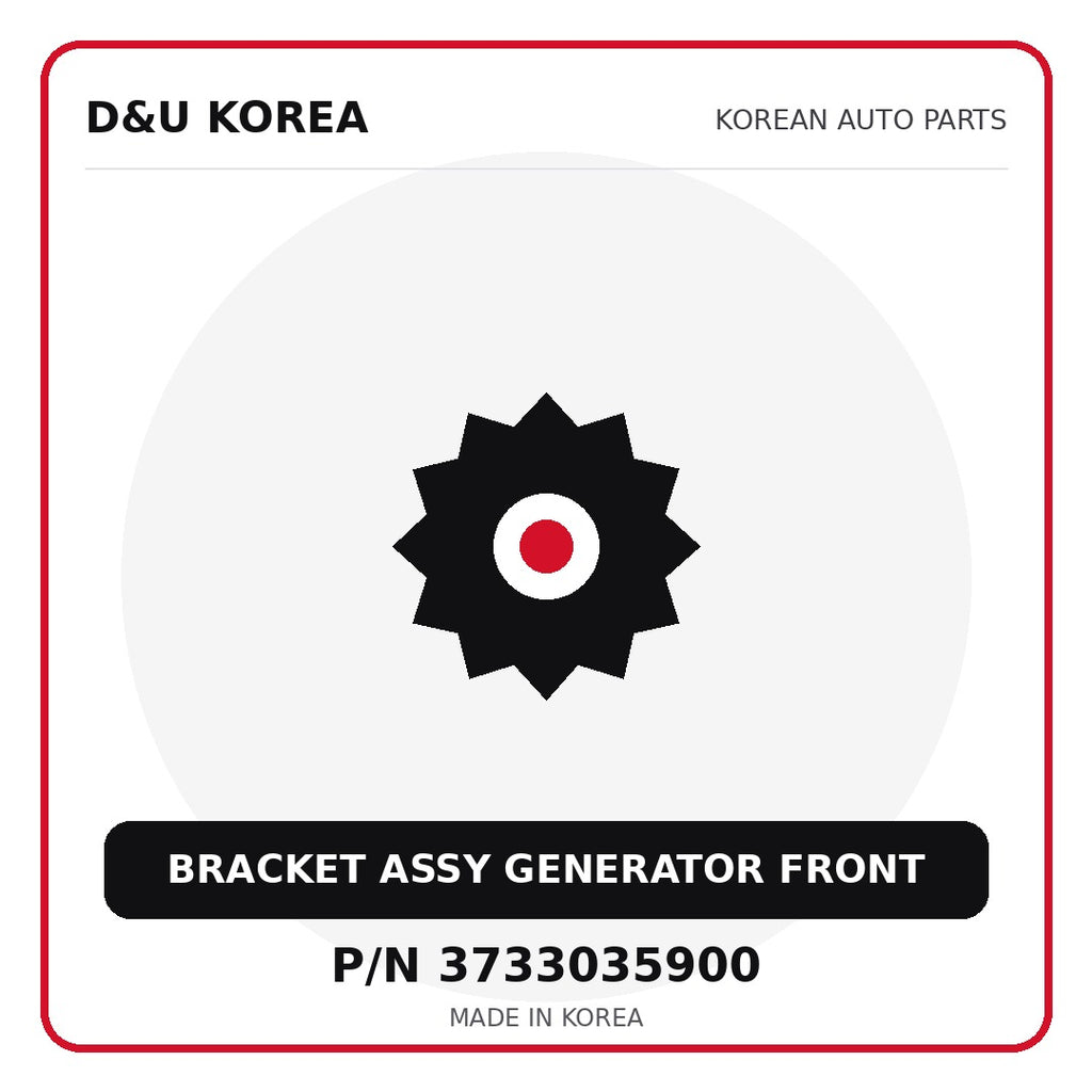 Genuine Mobis BRACKET ASSY GENERATOR FRONT 3733035900 - Korean auto parts from D&U Korea