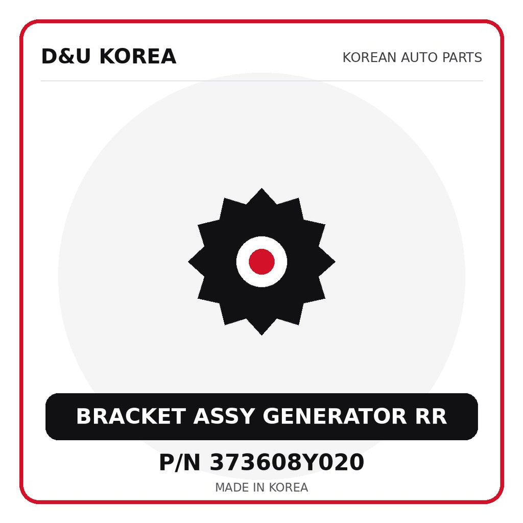 Genuine Mobis BRACKET ASSY GENERATOR RR 373608Y020 - Korean auto parts from D&U Korea
