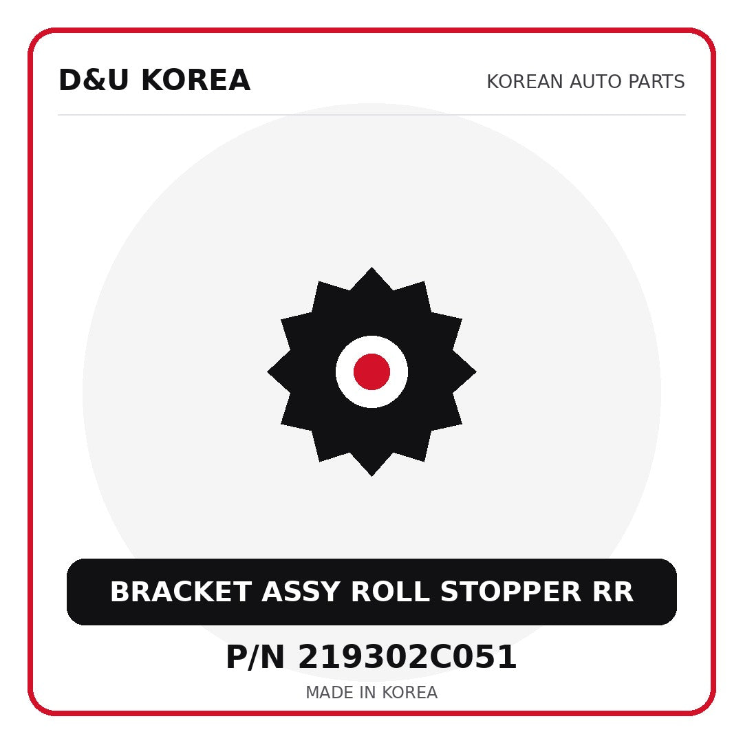 Genuine Mobis BRACKET ASSY ROLL STOPPER RR 219302C051 - Korean auto parts from D&U Korea
