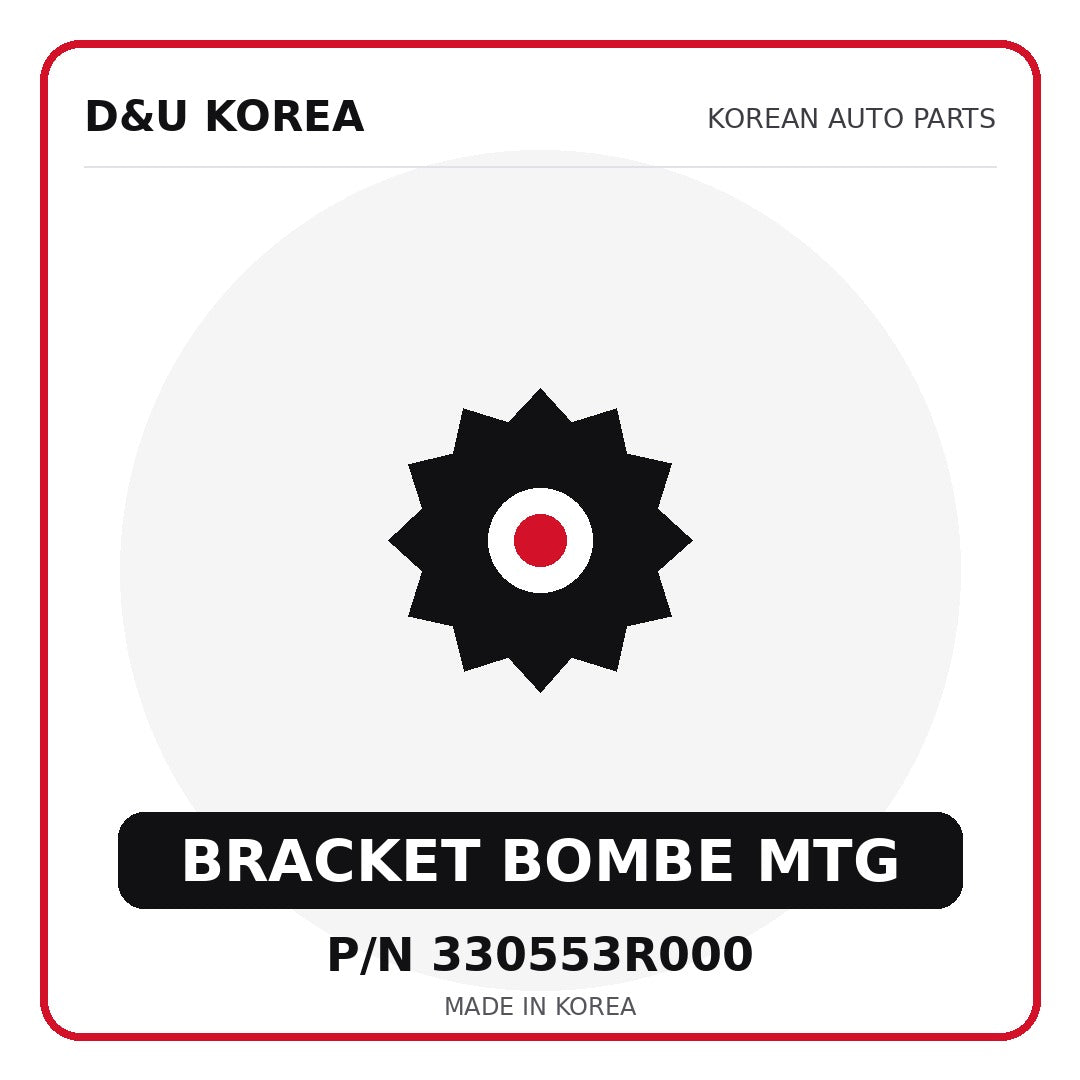 Genuine Mobis BRACKET BOMBE MTG 330553R000 - Korean auto parts from D&U Korea