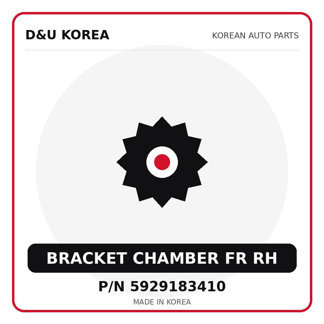 Genuine Mobis BRACKET CHAMBER FR RH 5929183410 - Korean auto parts from D&U Korea