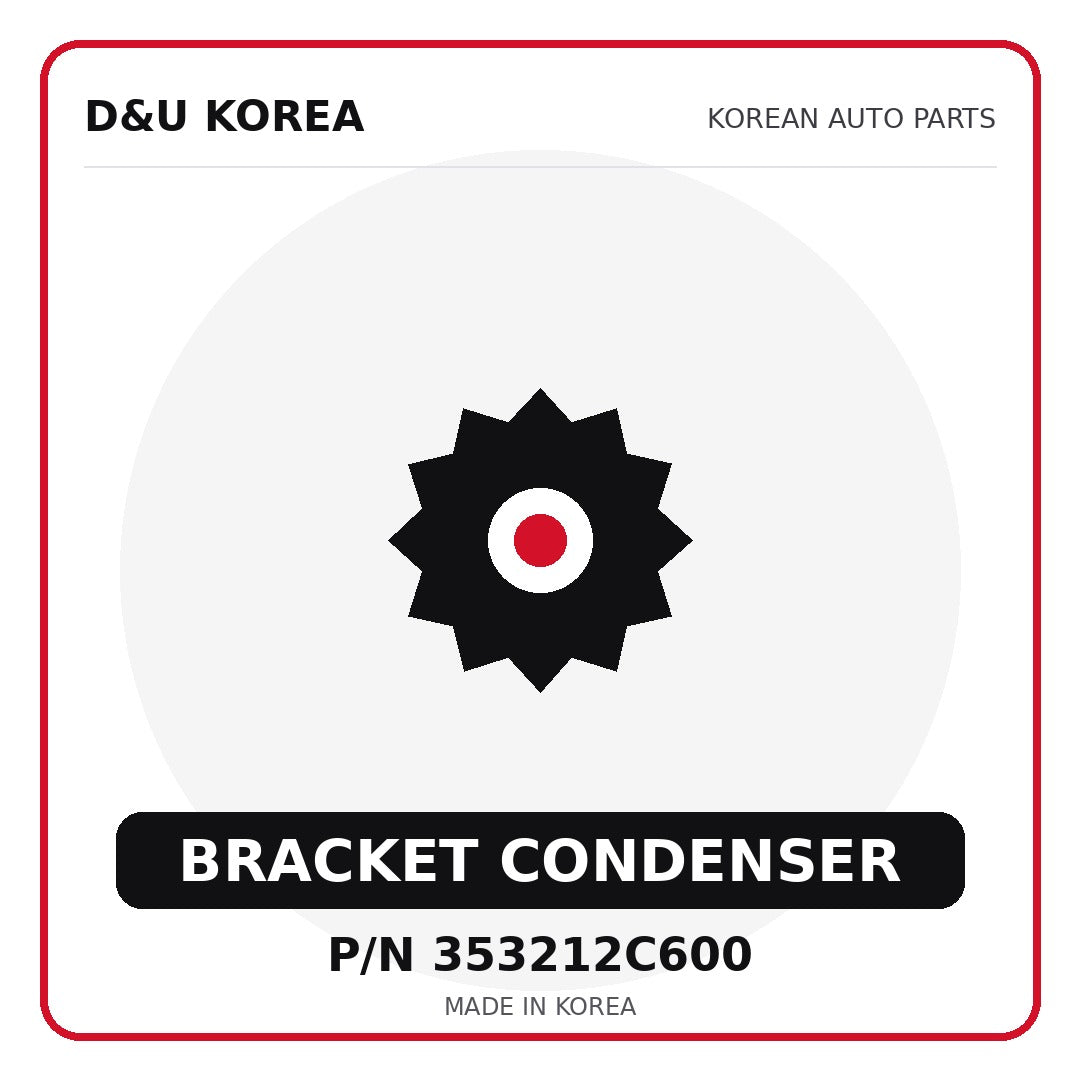 Genuine Mobis BRACKET CONDENSER 353212C600 - Korean auto parts from D&U Korea