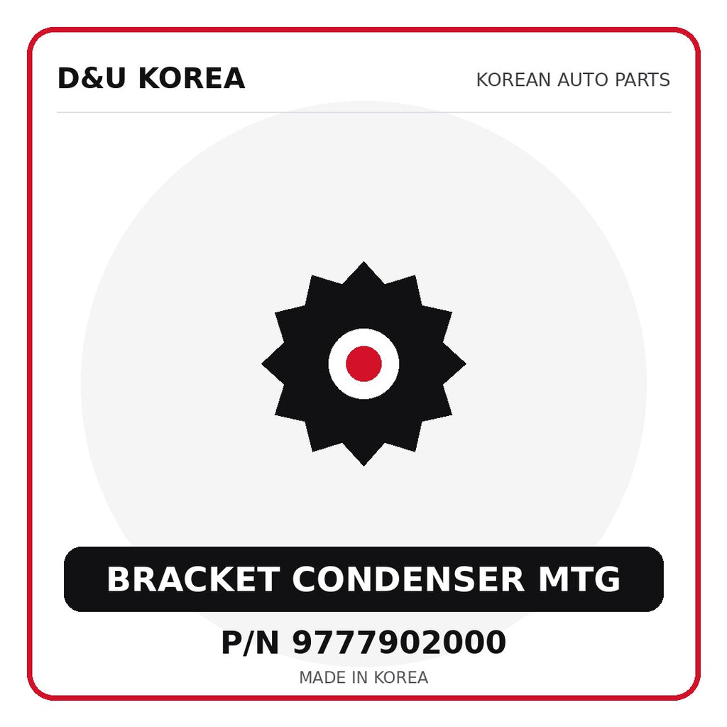 Genuine Mobis BRACKET CONDENSER MTG 9777902000 - Korean auto parts from D&U Korea