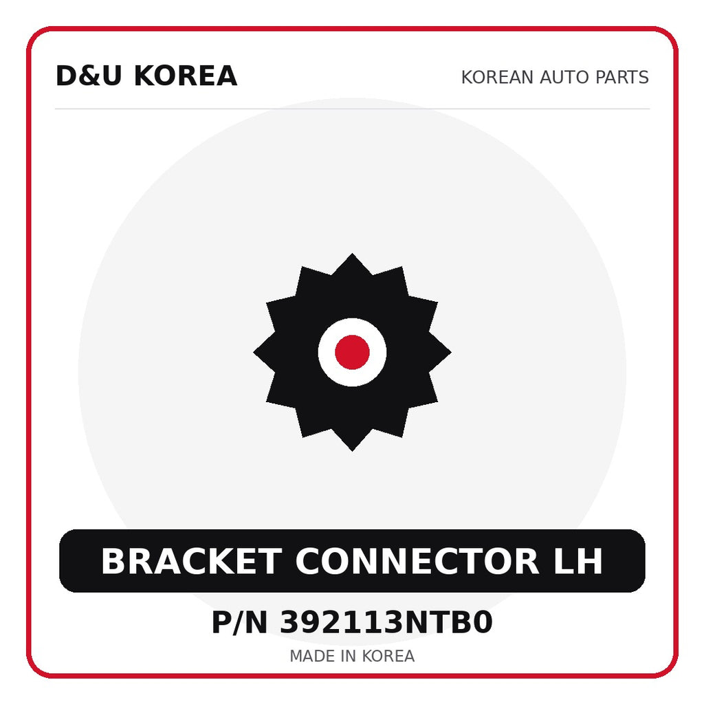 Genuine Mobis BRACKET CONNECTOR LH 392113NTB0 - Korean auto parts from D&U Korea