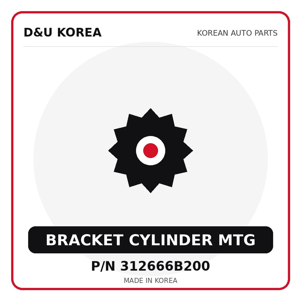 Genuine Mobis BRACKET CYLINDER MTG 312666B200 - Korean auto parts from D&U Korea