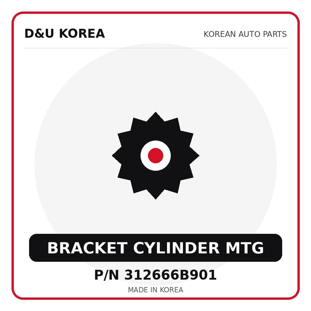 Genuine Mobis BRACKET CYLINDER MTG 312666B901 - Korean auto parts from D&U Korea