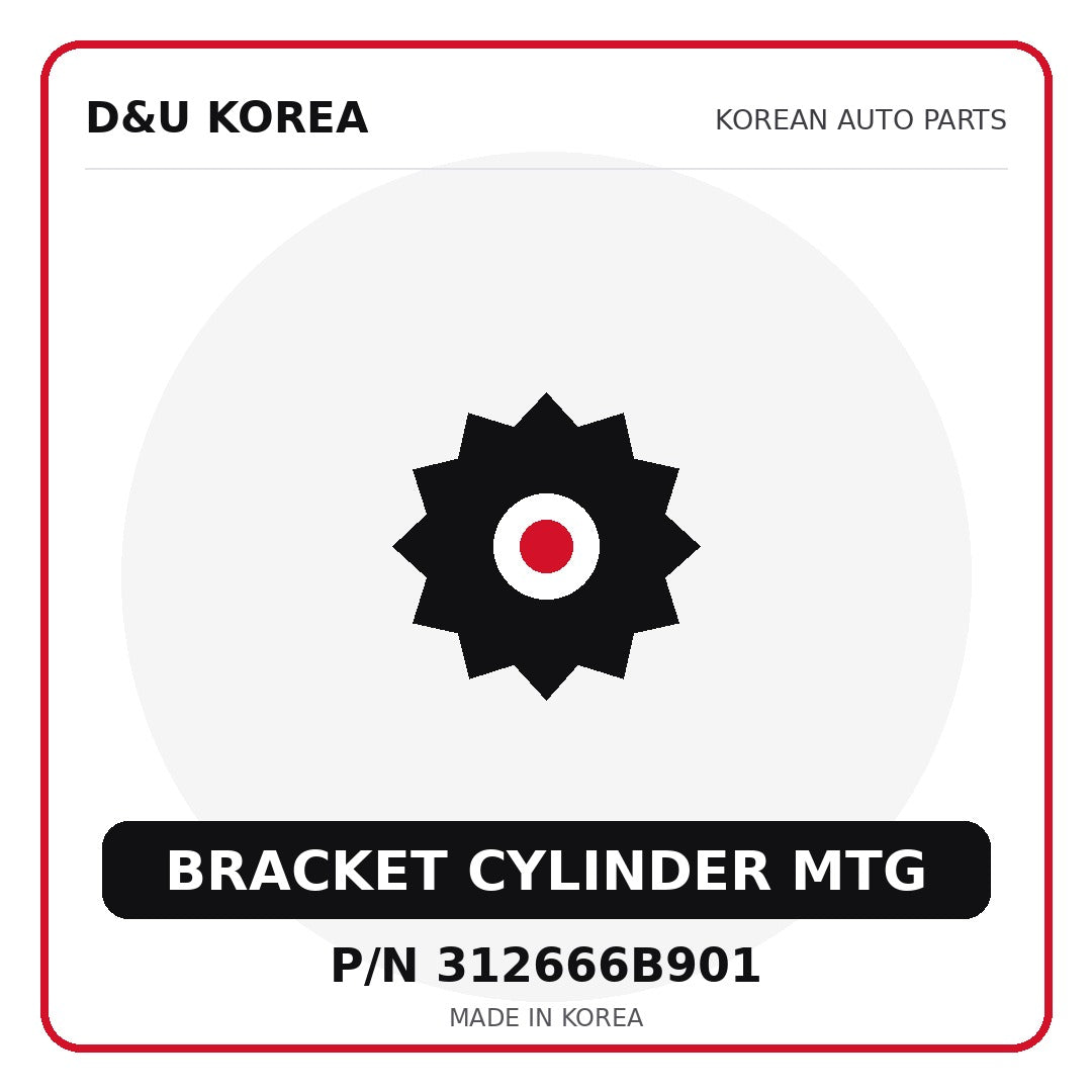 Genuine Mobis BRACKET CYLINDER MTG 312666B901 - Korean auto parts from D&U Korea