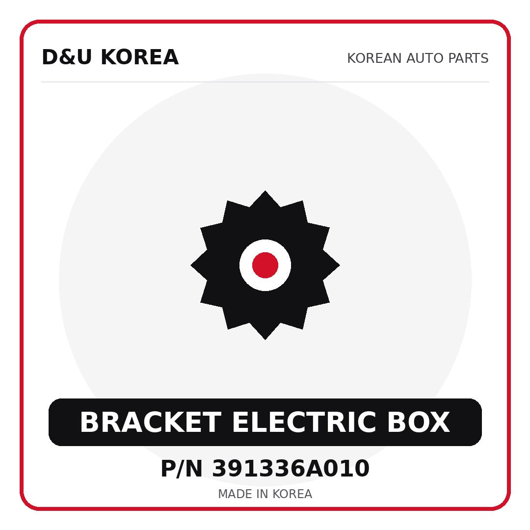 Genuine Mobis BRACKET ELECTRIC BOX 391336A010 - Korean auto parts from D&U Korea