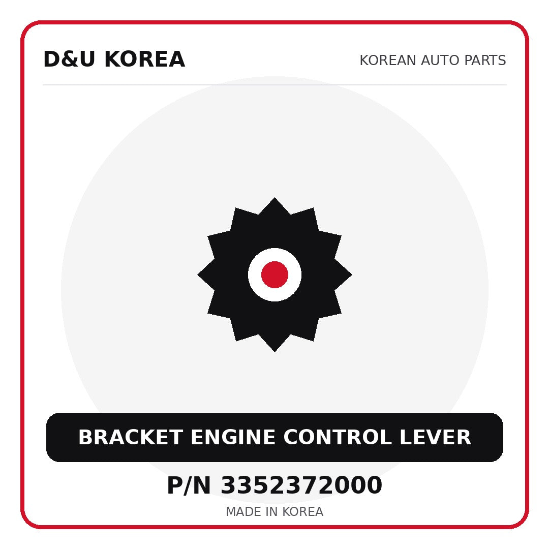 Genuine Mobis BRACKET ENGINE CONTROL LEVER 3352372000 - Korean auto parts from D&U Korea
